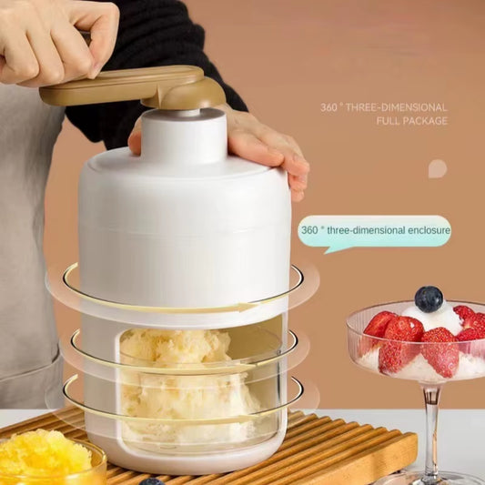 Ice Shaver Household Small Ice Crusher Manual Shaved Ice Milkshake Machine Portable Hand-Cranked Smoothie Machine Kitchen Tools