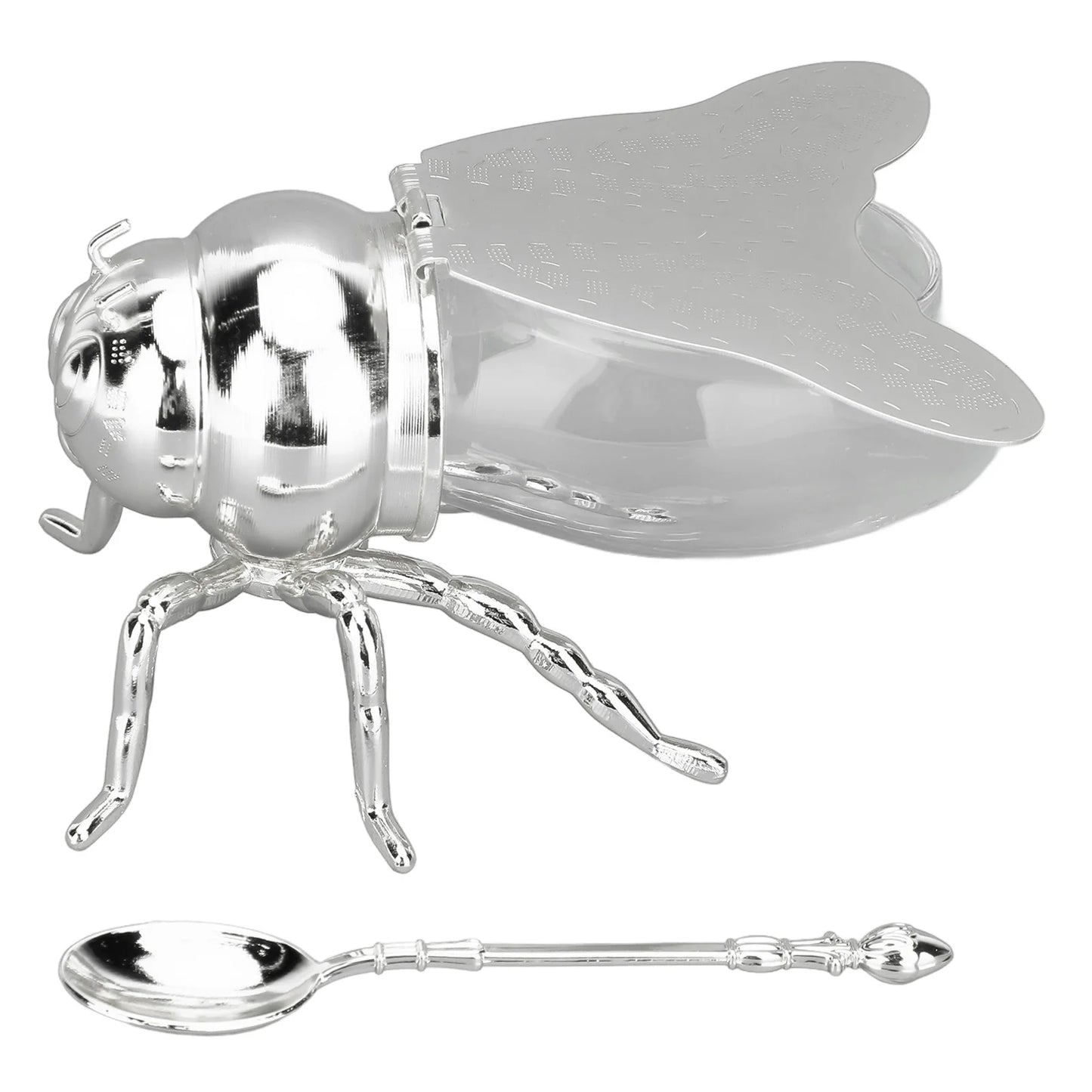 Honey Jar Bee Shaped Exquisite Decorative Glass Honey Pot Kitchen Spice Jar for Home Hotel Restaurant Honey Jar