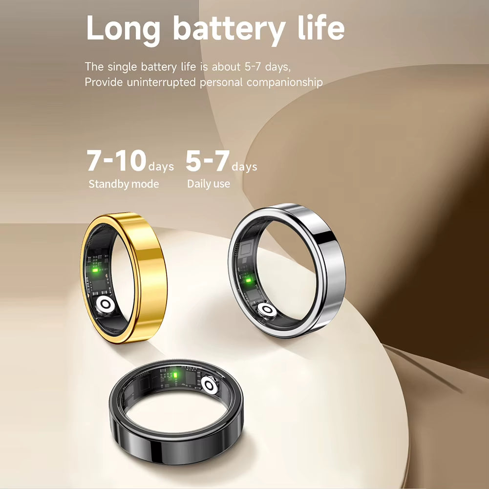 Fashion SR09 Smart Ring Health Tracker Bluetooth-Compatible 5.1 Health Ring Sport Fitness & Sleep Monitor for Android & IOS