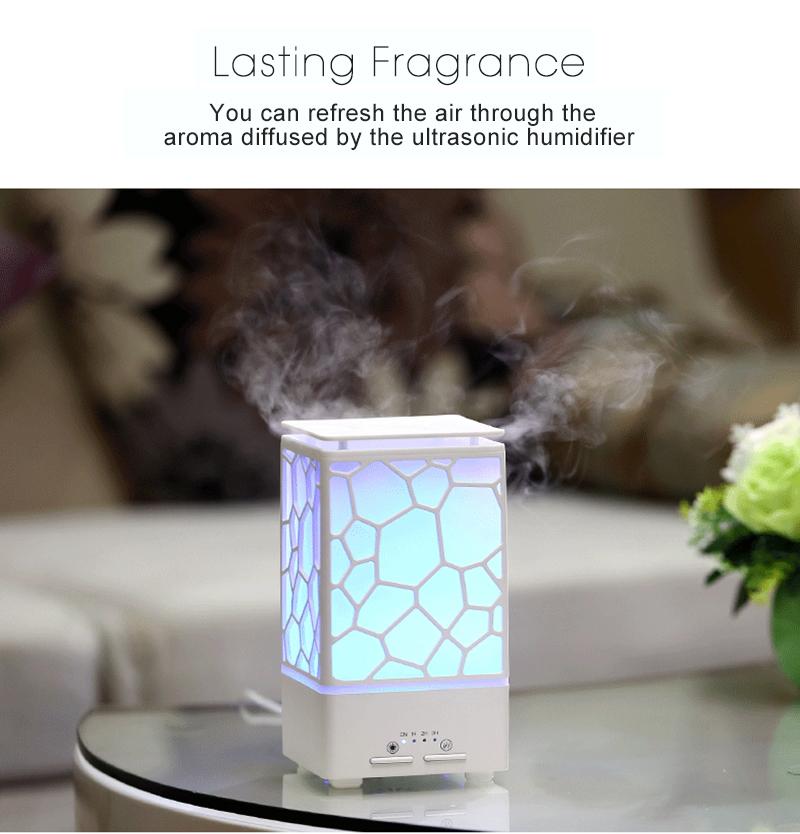 Air Humidifier LED Light Aroma Essential Oil Diffuser Ultrasonic Aromatherapy