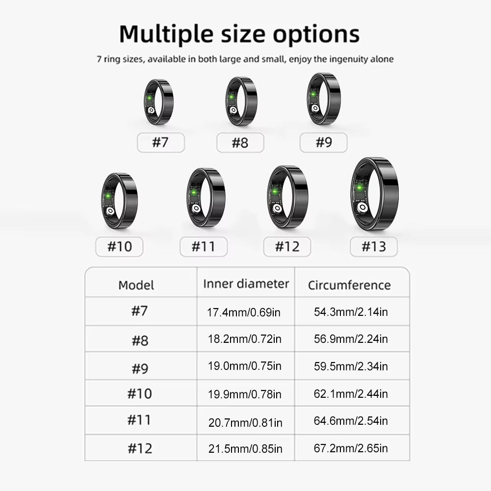 Fashion SR09 Smart Ring Health Tracker Bluetooth-Compatible 5.1 Health Ring Sport Fitness & Sleep Monitor for Android & IOS