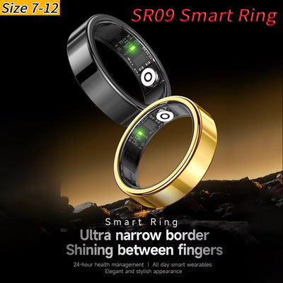 Fashion SR09 Smart Ring Health Tracker Bluetooth-Compatible 5.1 Health Ring Sport Fitness & Sleep Monitor for Android & IOS