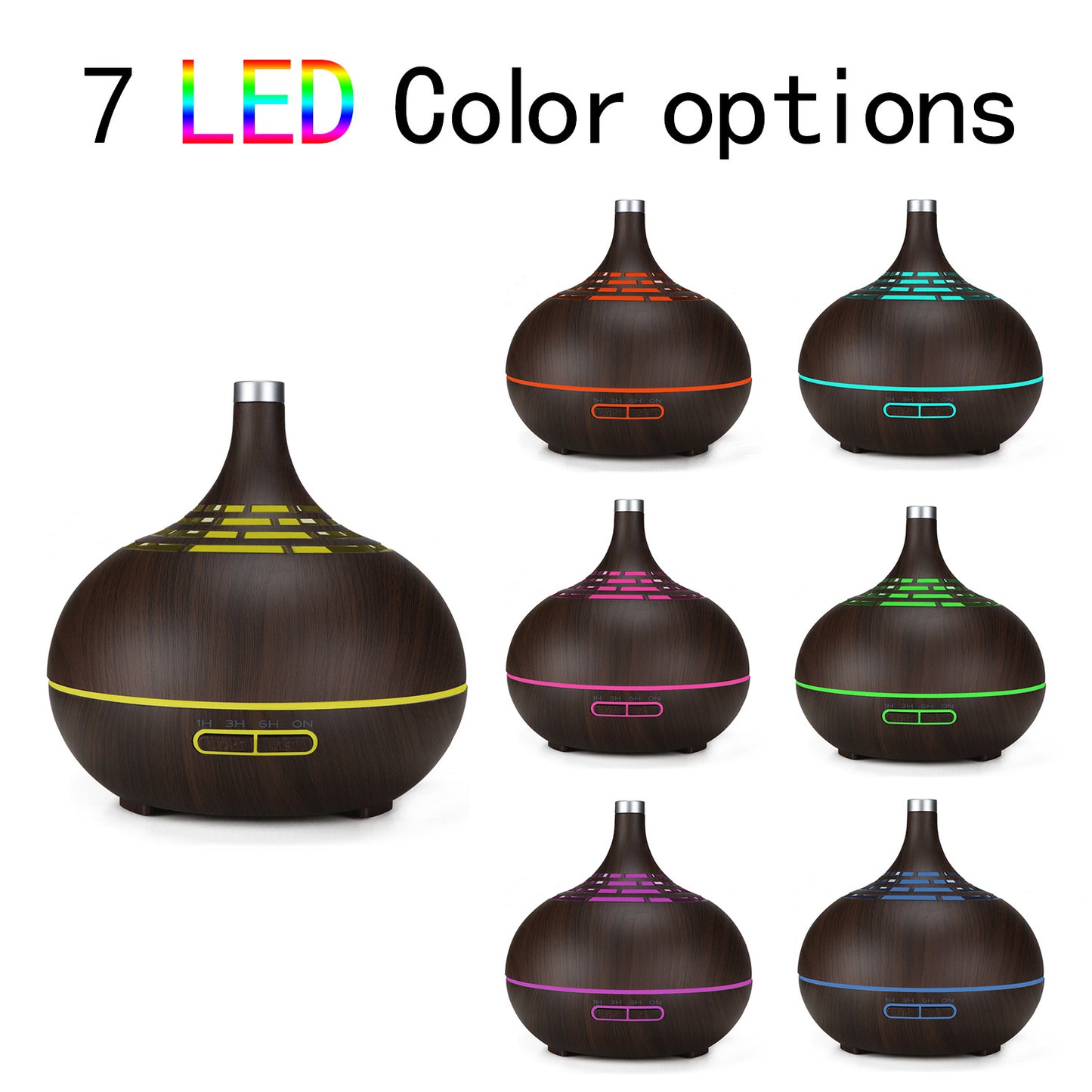 400ml Wood Grain Aroma Diffuser Humidifier Portable Home Purifier SPA Aroma Diffuser