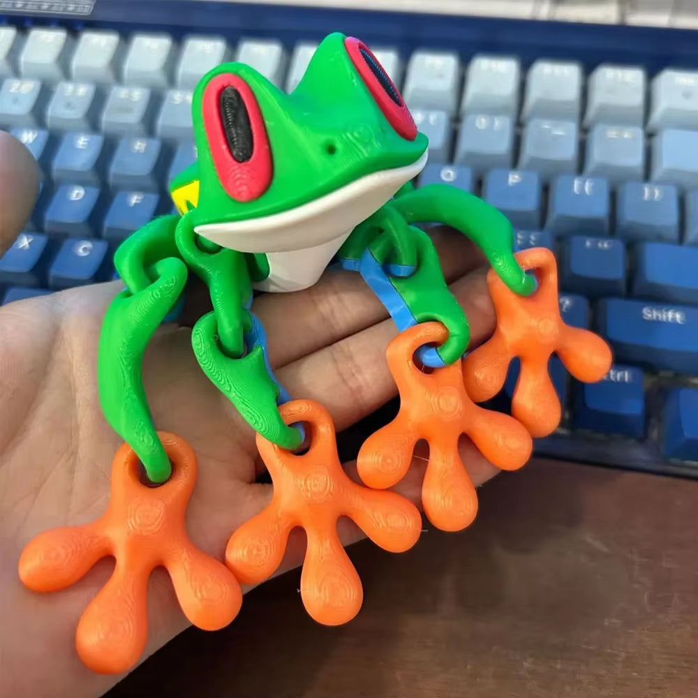 Bring Nature Indoors with Our Movable 3D Printed Tree Frog Ornament – Perfect for Home, Office, and Kitchen Decor!