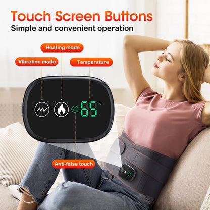 Infrared Heating Waist Massager Electric Belt Vibration USB Charge Red Light Hot Compress Lumbar Back Support Brace Relaxation