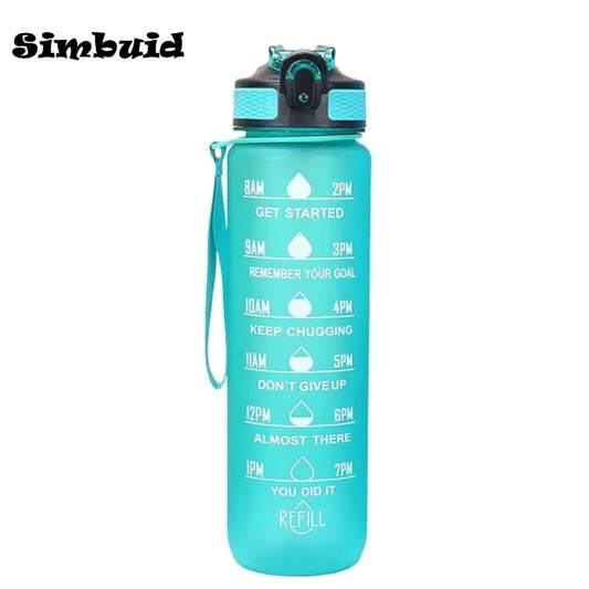 1L Water Bottle Portable Sport Water Bottle Pretty Drink Bottle Leakproof Gym Water Bottle for Outdoor Travel Fitness Cycling